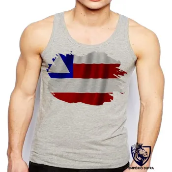 Camiseta Regata adulto ou infantil bandeira Bahia