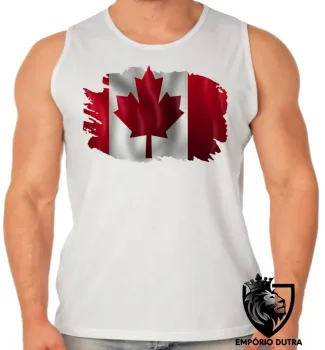 Camiseta Regata adulto ou infantil bandeira Canadá america norte - Foto 2