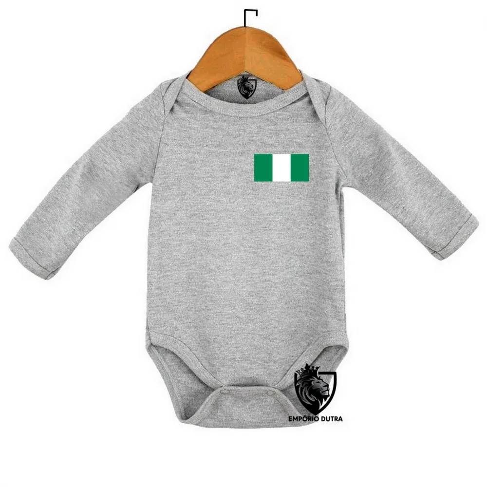 Body Bebê Infantil bandeira Nigéria africa