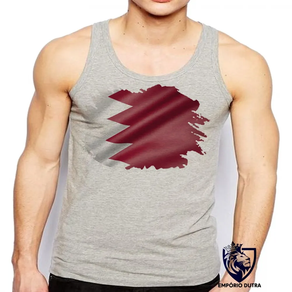 Camiseta Regata adulto ou infantil bandeira Catar Oriente médio Imagem