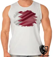 Camiseta Regata adulto ou infantil bandeira Catar Oriente médio - Foto 2