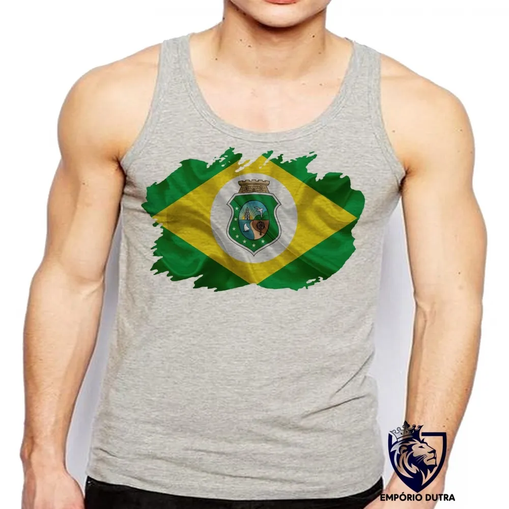 Camiseta Regata adulto ou infantil bandeira Ceará