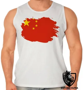 Camiseta Regata adulto ou infantil bandeira China asia - Foto 2