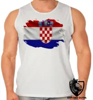 Camiseta Regata adulto ou infantil bandeira Croacia croatia - Foto 2