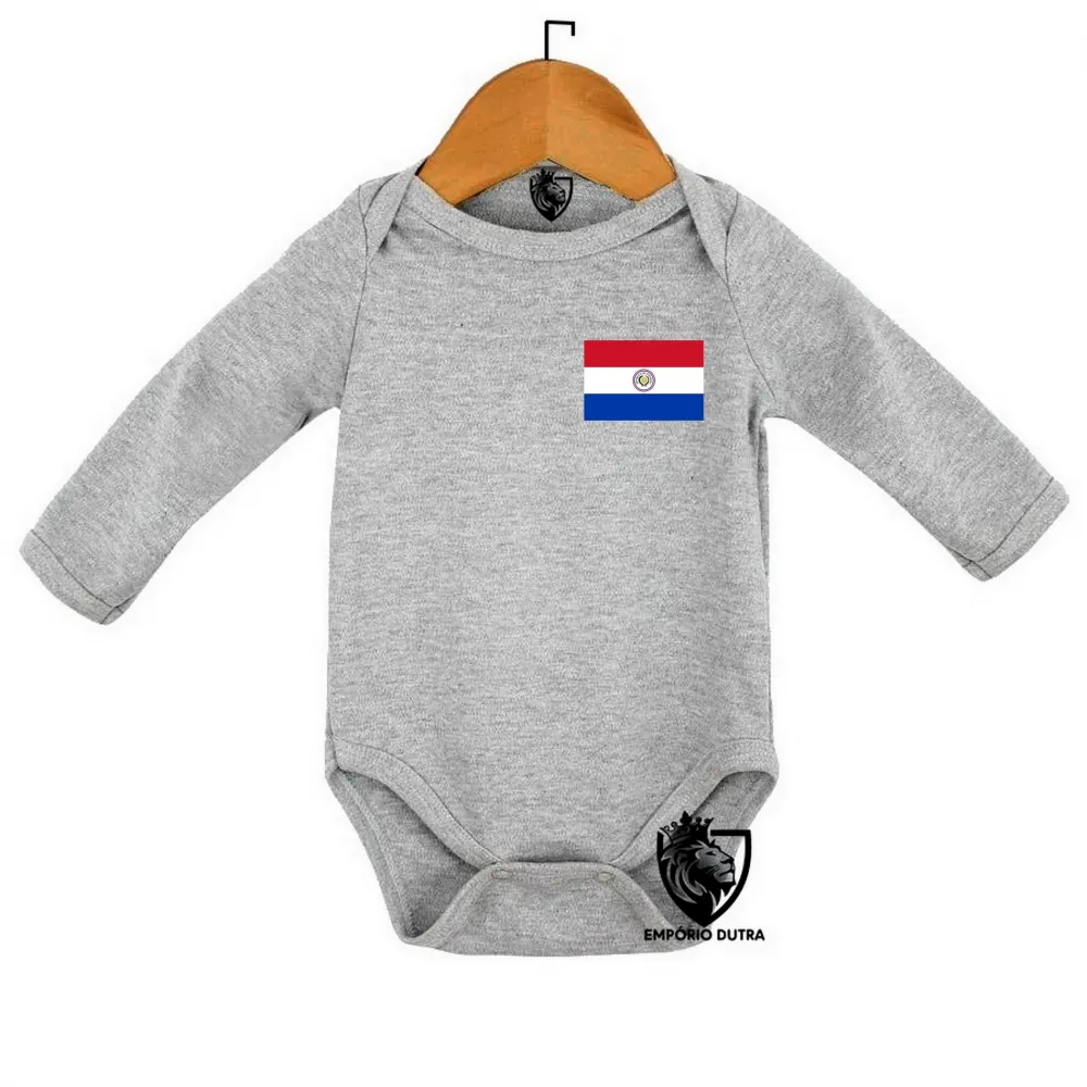 Body Bebê Infantil bandeira Paraguai america Imagem
