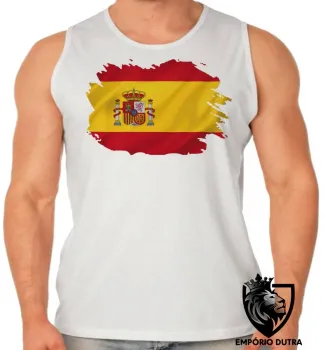 Camiseta Regata adulto ou infantil bandeira Espanha europa - Foto 2
