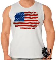 Camiseta Regata adulto ou infantil bandeira Estados unidos america - Foto 2