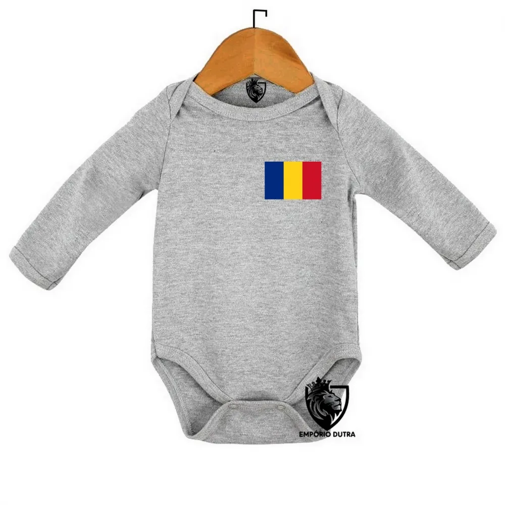 Body Bebê Infantil bandeira Romênia