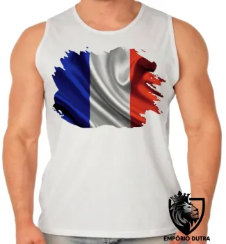 Camiseta Regata adulto ou infantil bandeira França europa - Foto 2