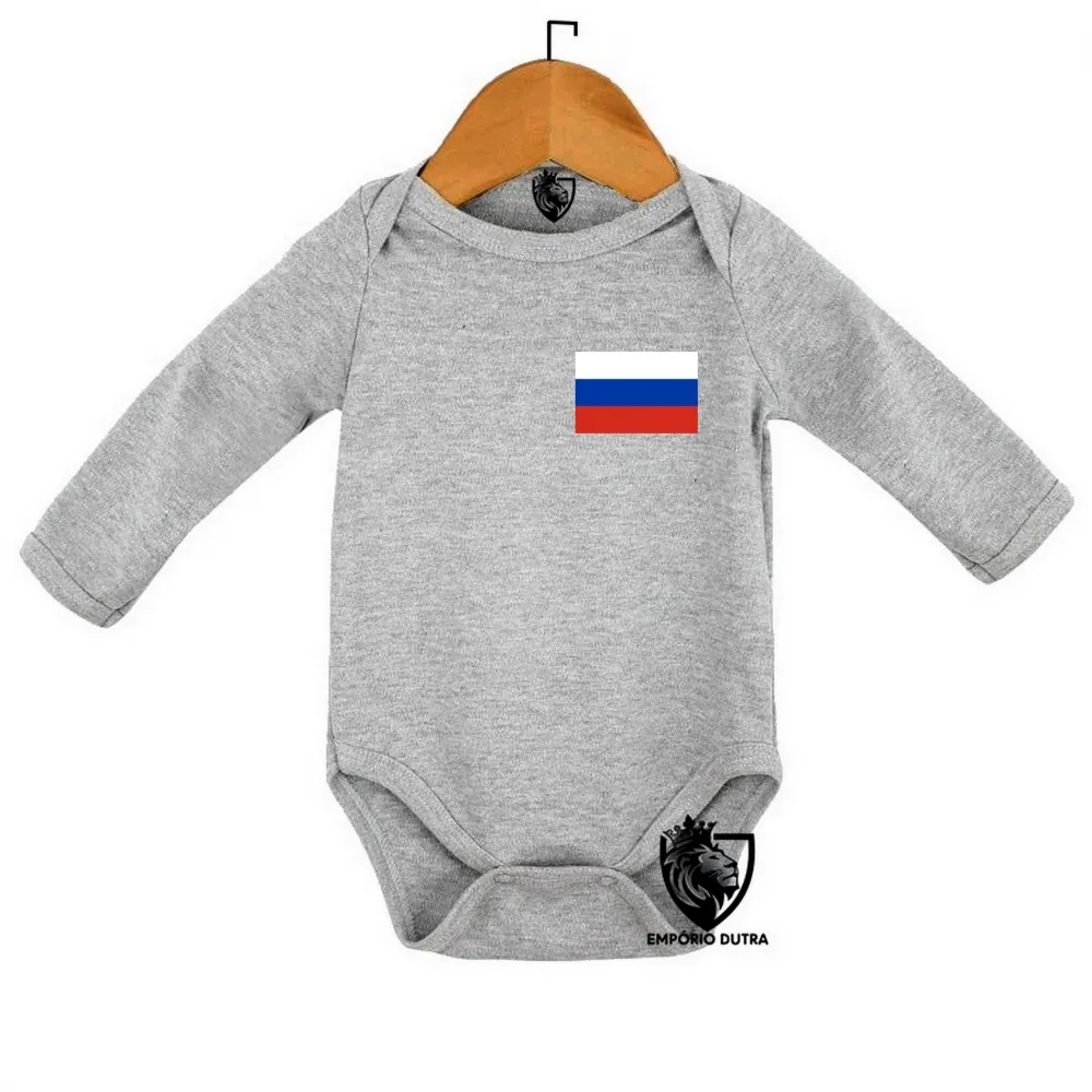 Body Bebê Infantil bandeira Russia russo