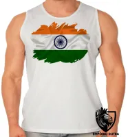 Camiseta Regata adulto ou infantil bandeira Índia indiano - Foto 2