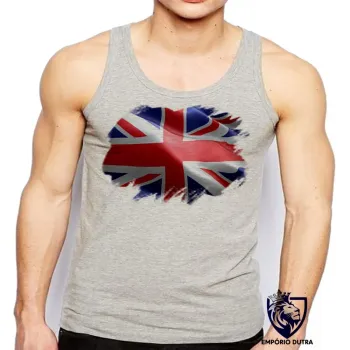 Camiseta Regata adulto ou infantil bandeira inglaterra reino unido