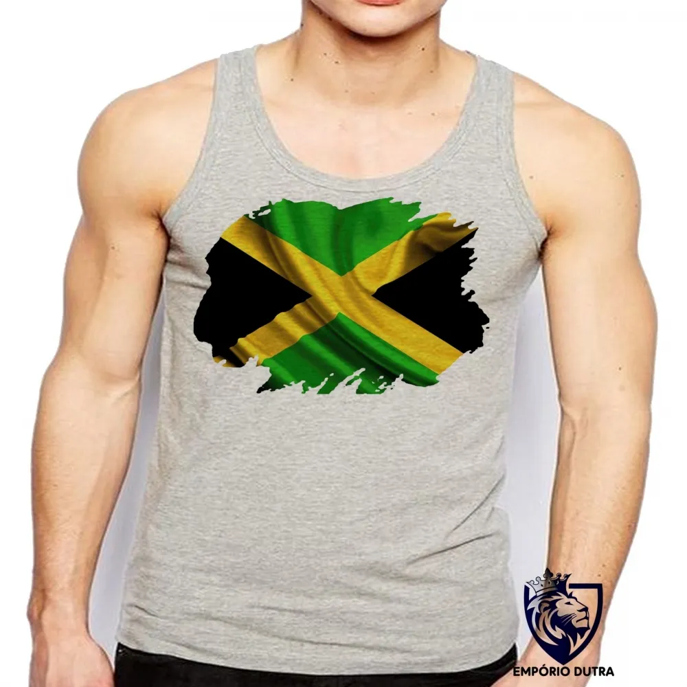 Camiseta Regata adulto ou infantil bandeira Jamaica marley Imagem