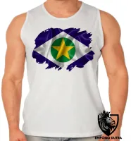 Camiseta Regata adulto ou infantil bandeira mato grosso - Foto 2