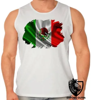 Camiseta Regata adulto ou infantil bandeira Mexico mexicano - Foto 2