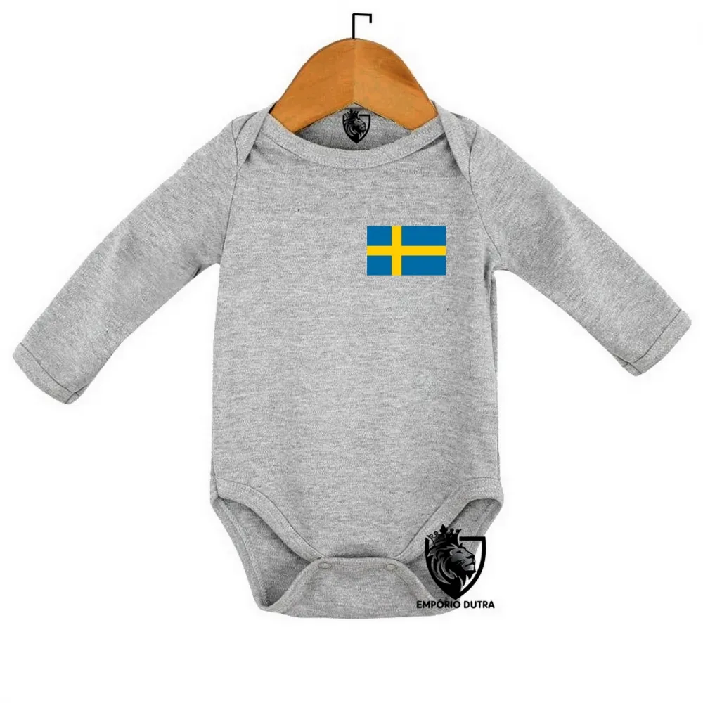 Body Bebê Infantil bandeira Suécia europa Imagem