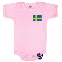 Body Bebê Infantil bandeira Suécia europa - Foto 4