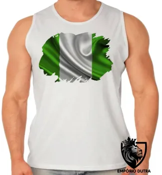 Camiseta Regata adulto ou infantil bandeira Nigéria africa - Foto 2