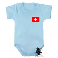 Body Bebê Infantil bandeira Suíça europa pais - Foto 3