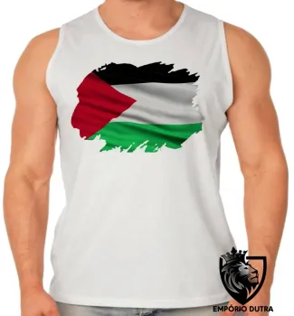 Camiseta Regata adulto ou infantil bandeira Palestina - Foto 2