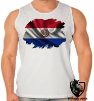 Camiseta Regata adulto ou infantil bandeira Paraguai america - Foto 2