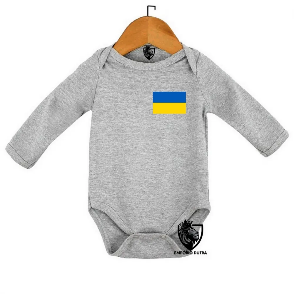Body Bebê Infantil bandeira Ucrânia europa