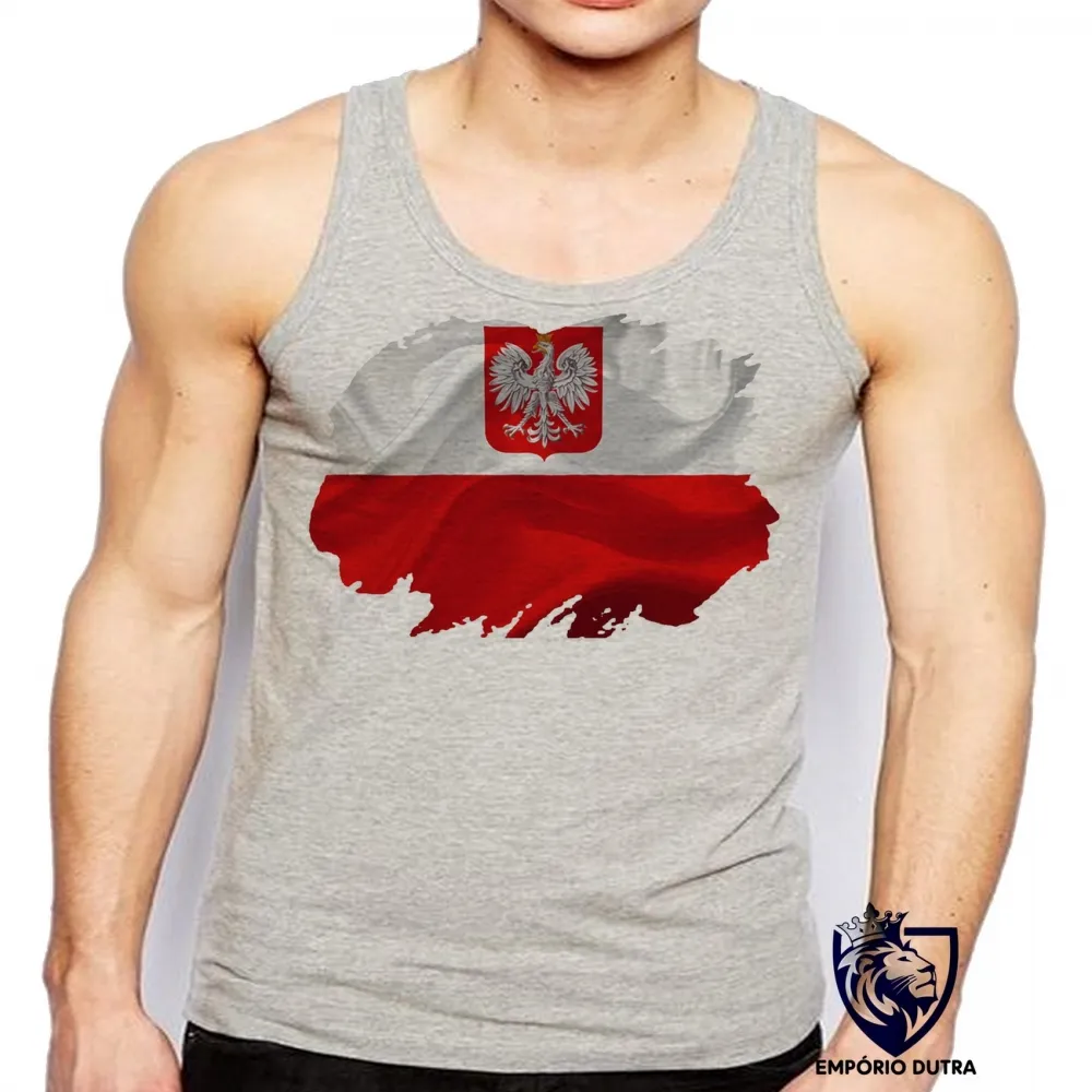 Camiseta Regata adulto ou infantil bandeira Polônia Imagem