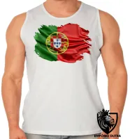 Camiseta Regata adulto ou infantil bandeira Portugal - Foto 2