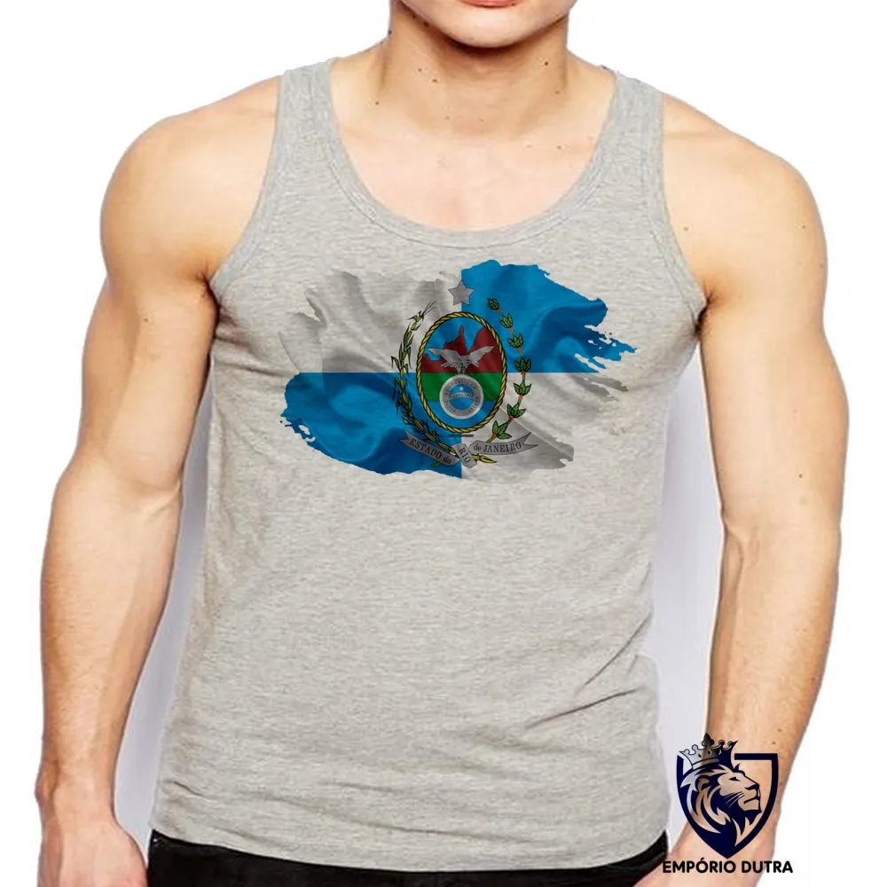 Camiseta Regata adulto ou infantil bandeira rio de janeiro