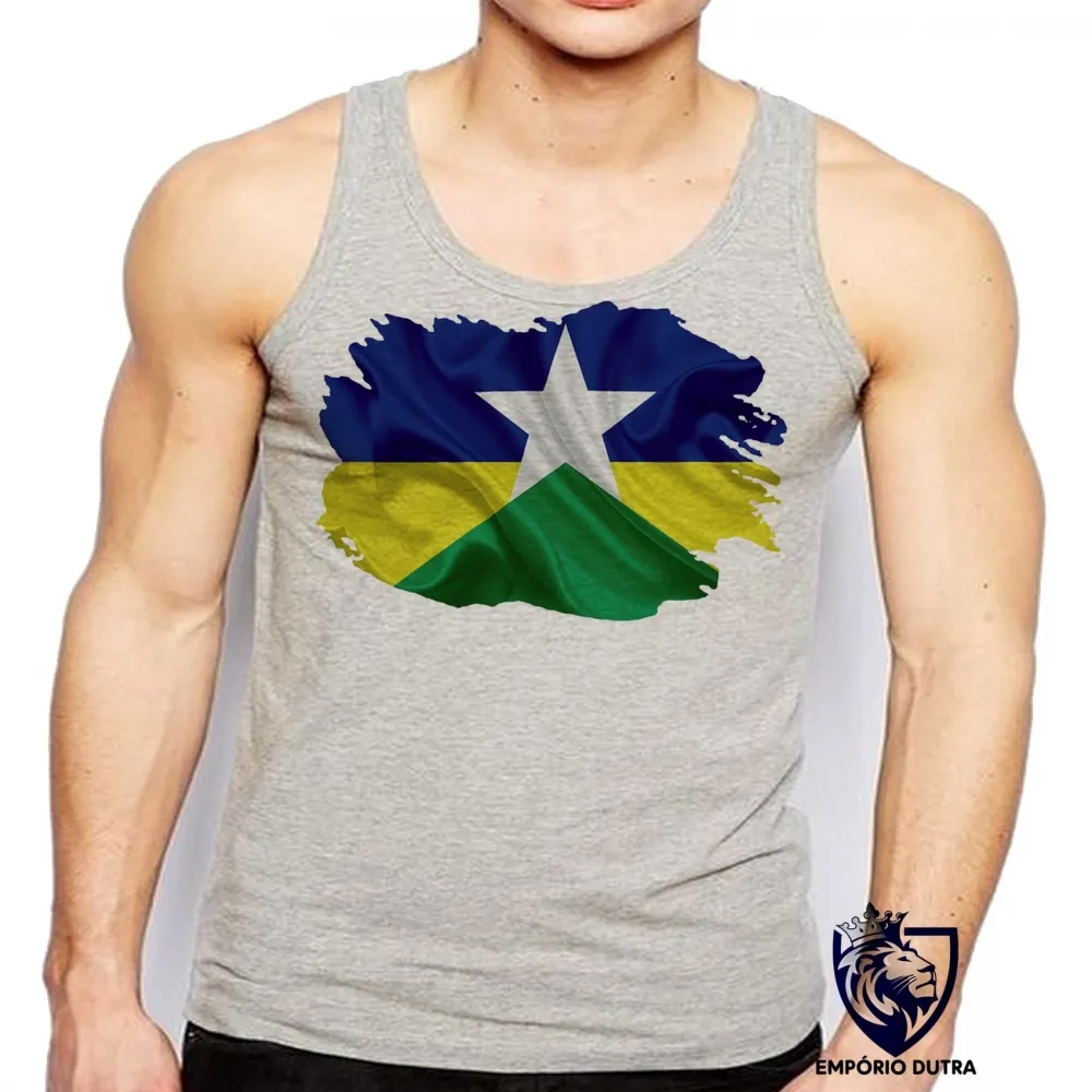 Camiseta Regata adulto ou infantil bandeira Rondônia Imagem
