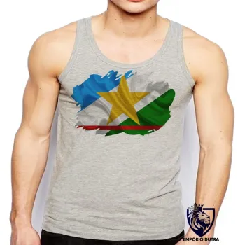 Camiseta Regata adulto ou infantil bandeira Roraima