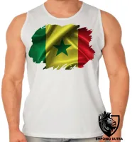 Camiseta Regata adulto ou infantil bandeira Senegal africa - Foto 2