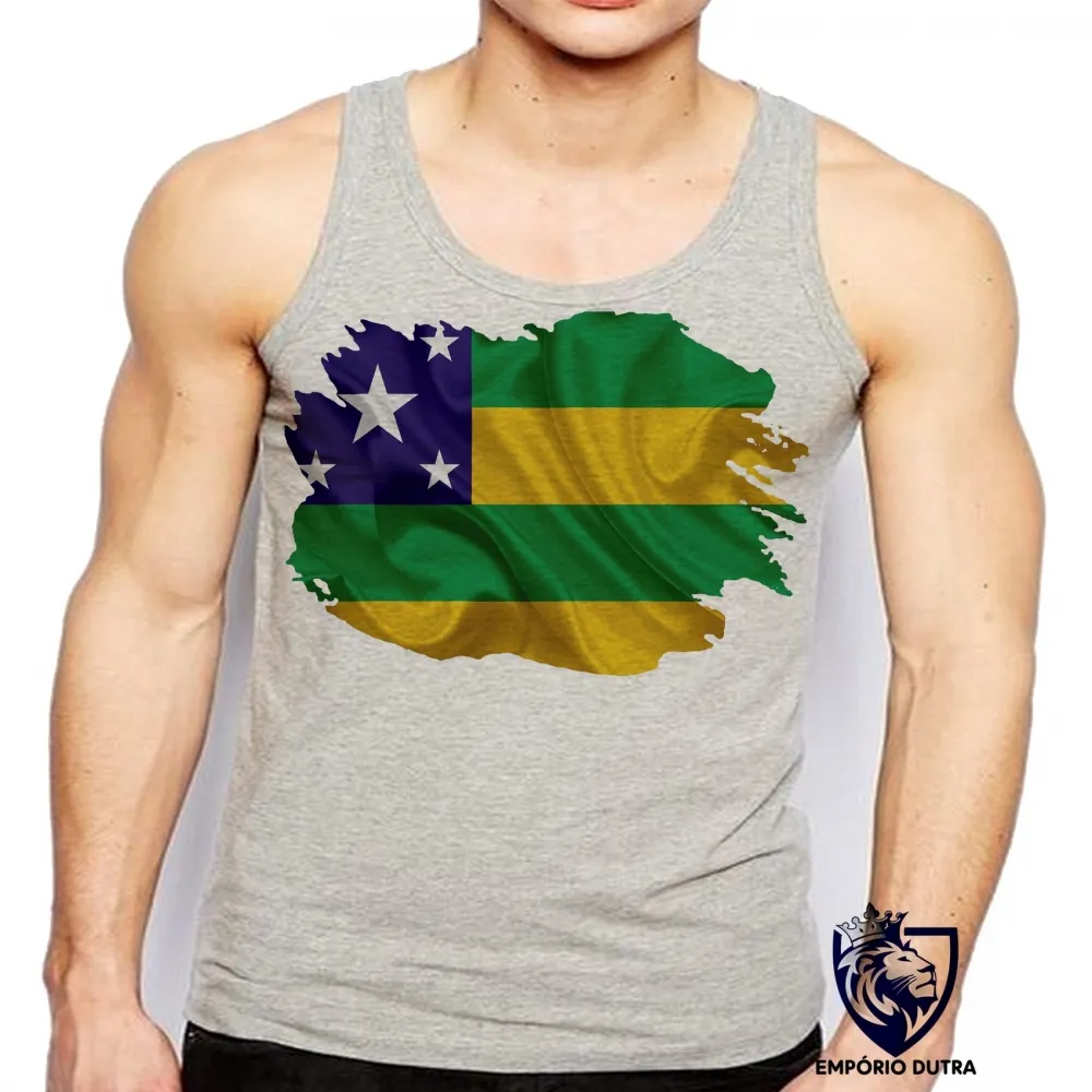 Camiseta Regata adulto ou infantil bandeira Sergipe