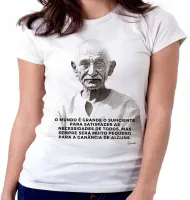  Camiseta Gandhi necessidades - Foto 2