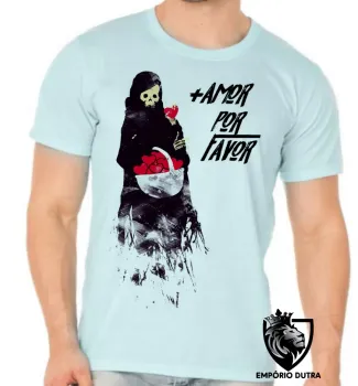 Camiseta adulto ou infantil mais amor por favor caveira morte - Foto 2