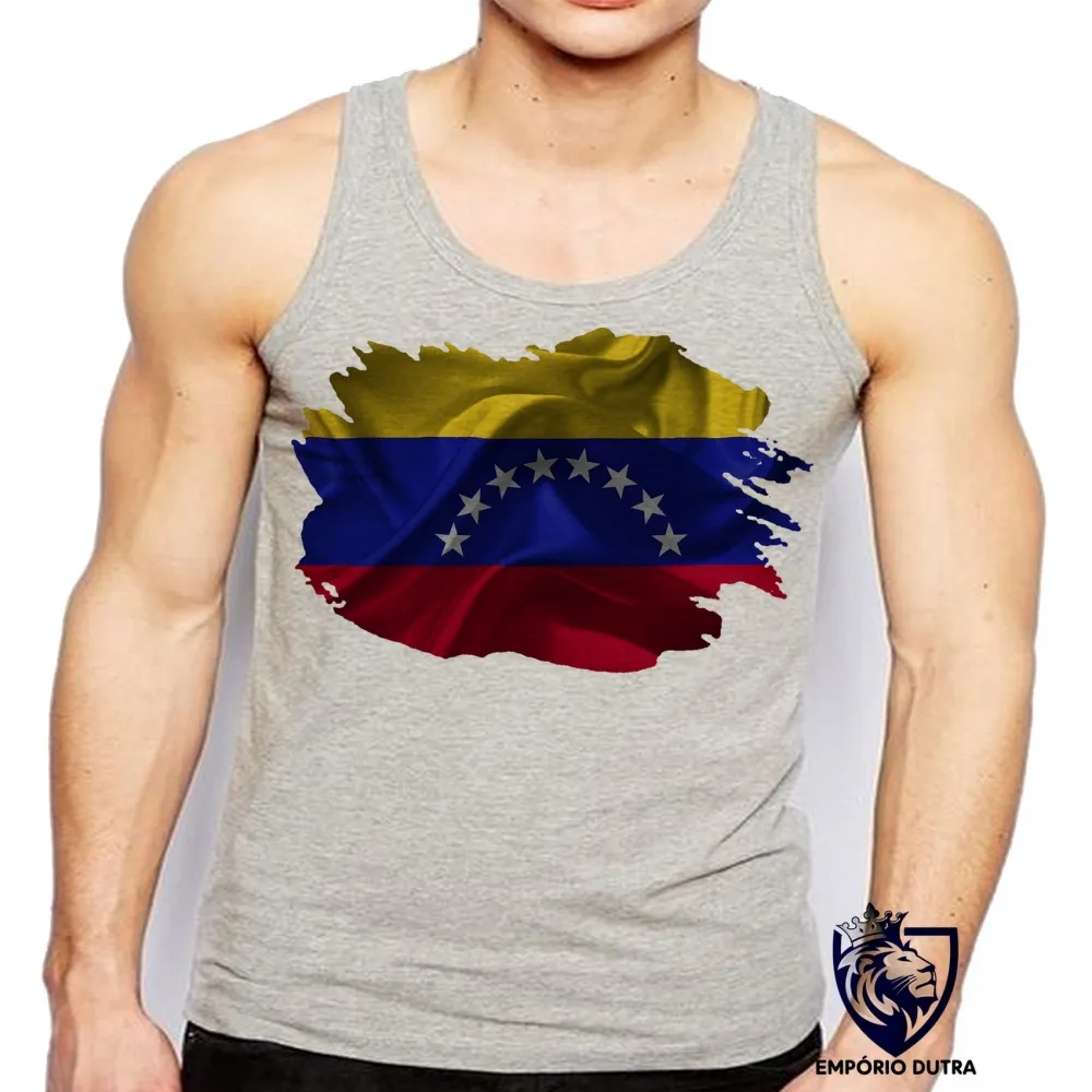 Camiseta Regata adulto ou infantil bandeira Venezuela Imagem