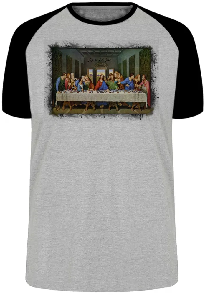 Camiseta adulto ou infantil A última ceia Leonardo Da Vinci Imagem