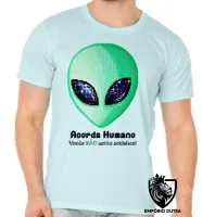 Camiseta adulto ou infantil Acorda Humano Et alien - Foto 2