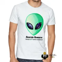 Camiseta adulto ou infantil Acorda Humano Et alien - Foto 4
