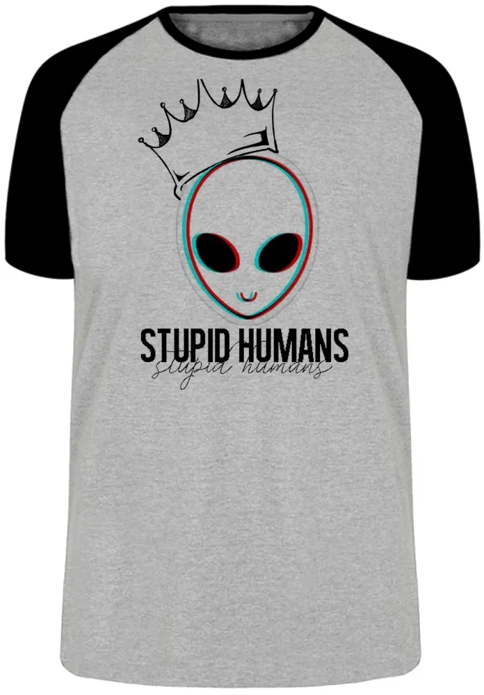 Camiseta adulto ou infantil Alien et estupidos humanos extraterrestre Imagem