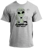 Camiseta adulto ou infantil Alien say hello to the dumb humans - Foto 3