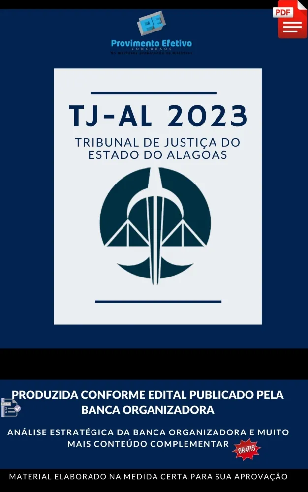 Apostila TJ AL Técnico Judiciário Área Judiciária 2024 Imagem