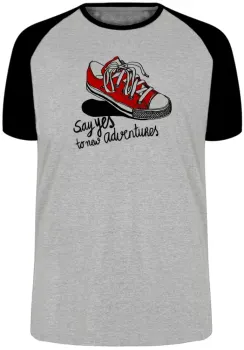 Camiseta adulto ou infantil All Star tenis Say yes black