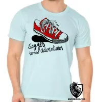 Camiseta adulto ou infantil All Star tenis Say yes black - Foto 4