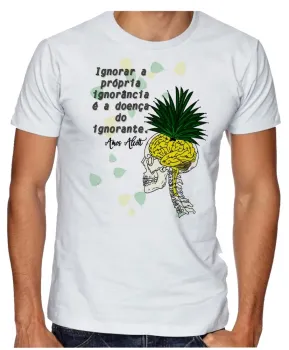 Camiseta adulto ou infantil Amos Alcott ignorância cerebro gado - Foto 2