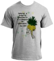 Camiseta adulto ou infantil Amos Alcott ignorância cerebro gado - Foto 3