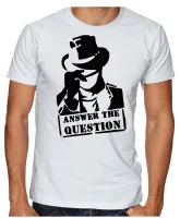 Camiseta adulto ou infantil Answer the question chapeu cap - Foto 2