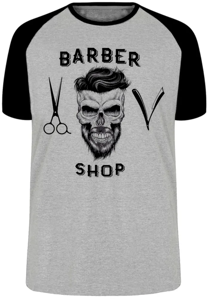 Camiseta adulto ou infantil Barber Shop barbearia cabelereiro barba