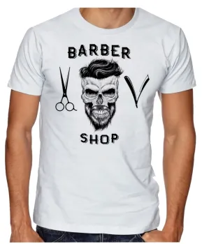 Camiseta adulto ou infantil Barber Shop barbearia cabelereiro barba - Foto 2