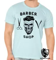 Camiseta adulto ou infantil Barber Shop barbearia cabelereiro barba - Foto 4